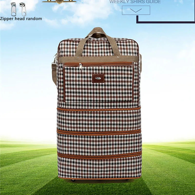 Expandable Extra Large Wheeled Duffel Bag Foldable Waterproof Travel & Storage