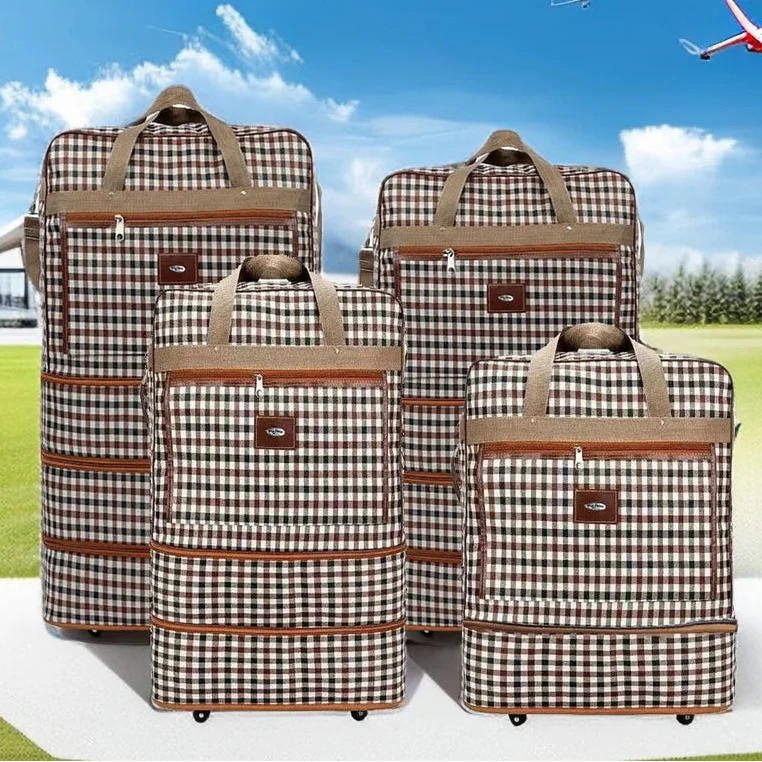 Expandable Extra Large Wheeled Duffel Bag Foldable Waterproof Travel & Storage