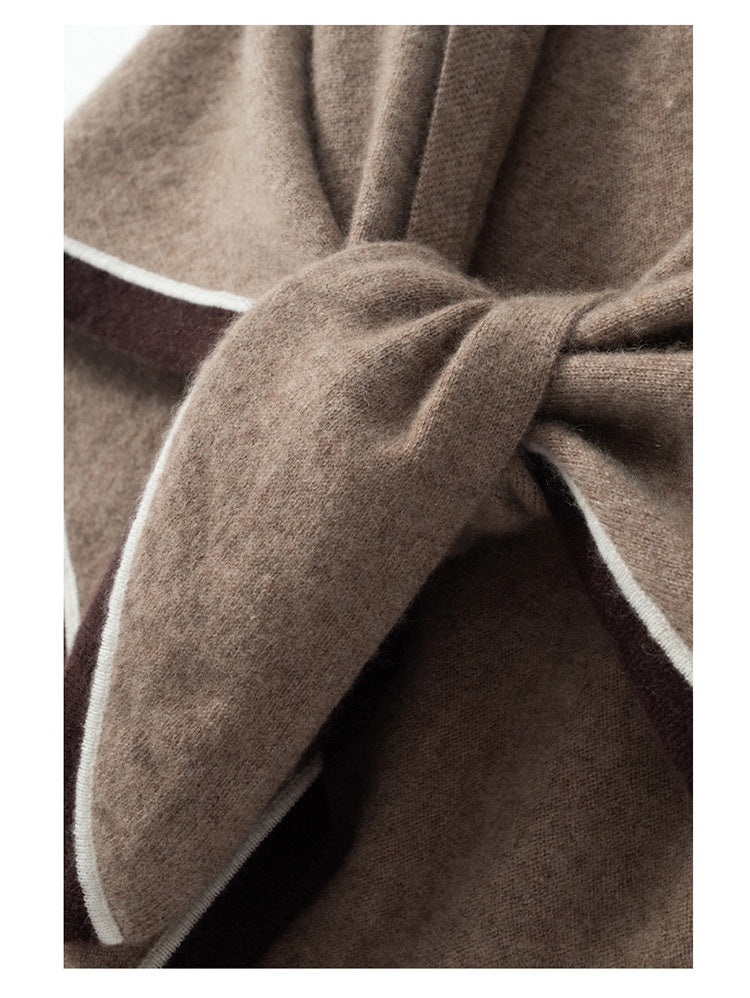 Luxury Knitted Triangular Cashmere Shawl | Premium Binder Wrap - Neomodest