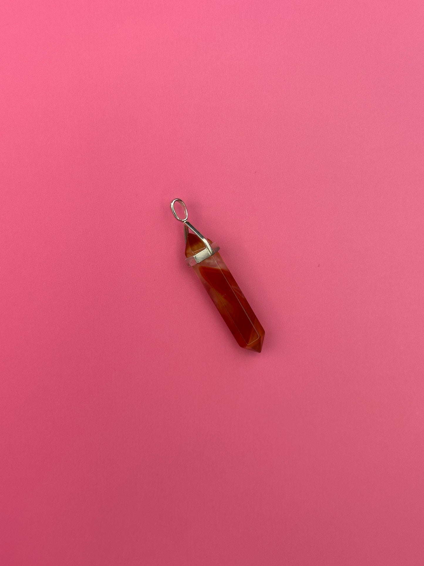 Take action pendant - Carnelian (sterling silver)