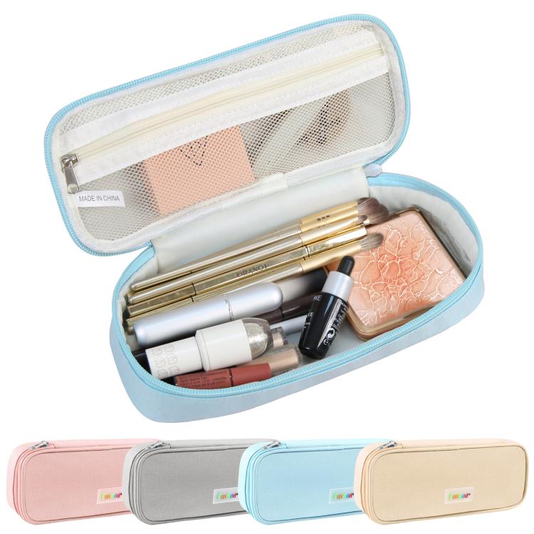 FunAdd Pencil Case Cosmetic Storage Ant Cloth Organizer Bag, Size: 235 x 105 x 50mm (Light Blue)