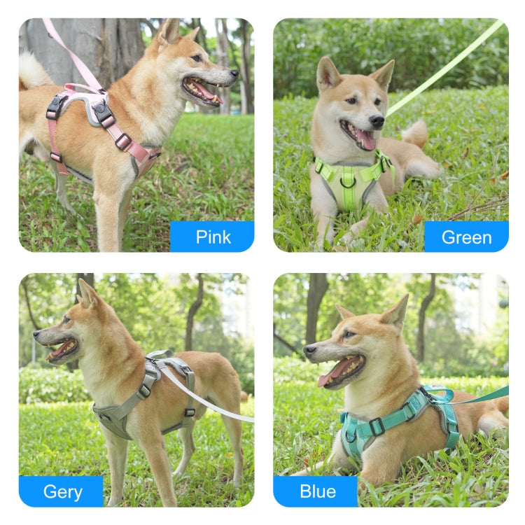 FunAdd Traction Rope Reflective Breathable Nylon Pet Vest Dog Harness, Size: M, Size: M
