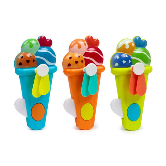 Hand Operated Hand Fan - Ice Cream