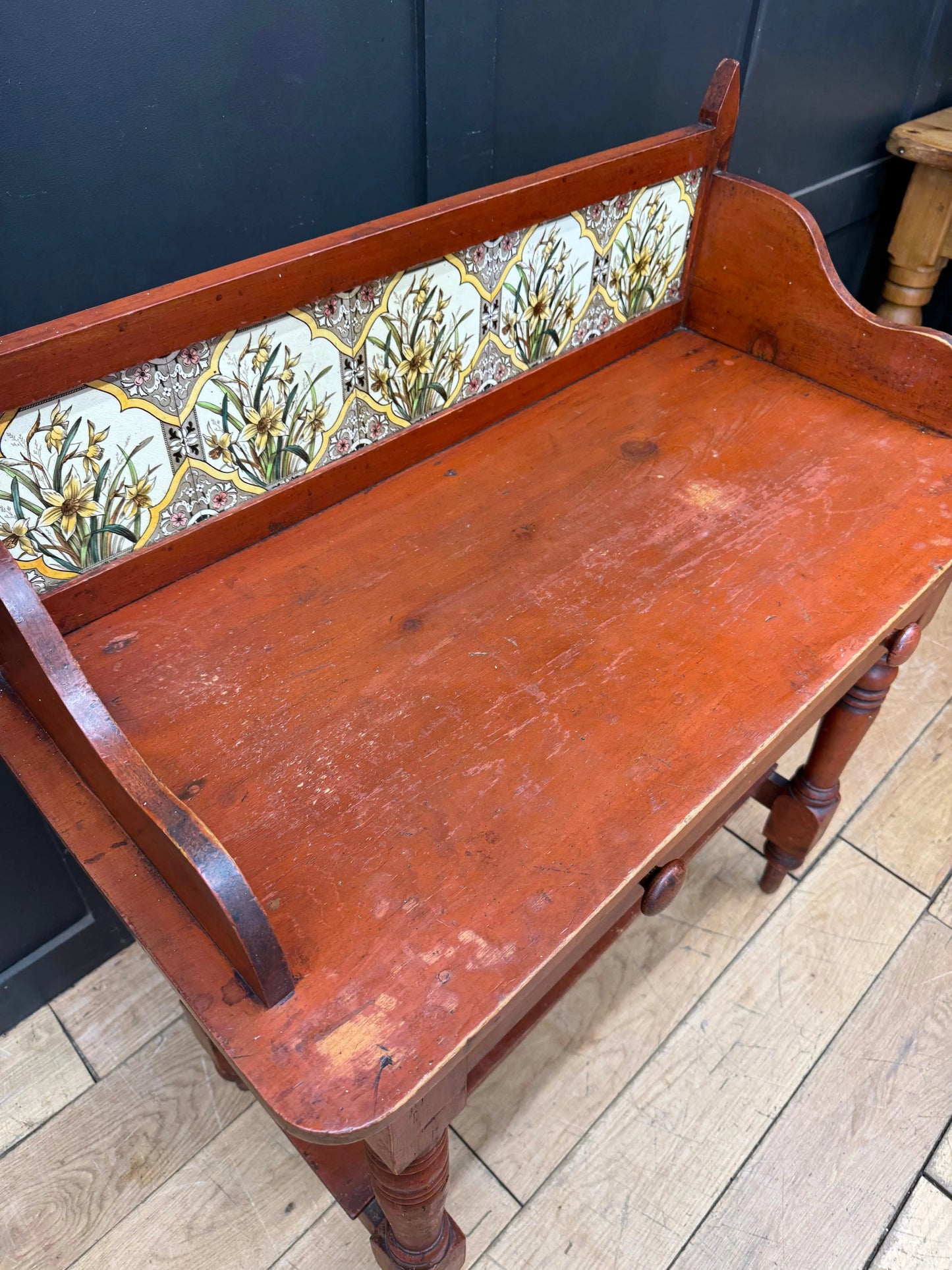 Antique Pine Washstand  Side Table / Dressing Table / Sideboard Desk