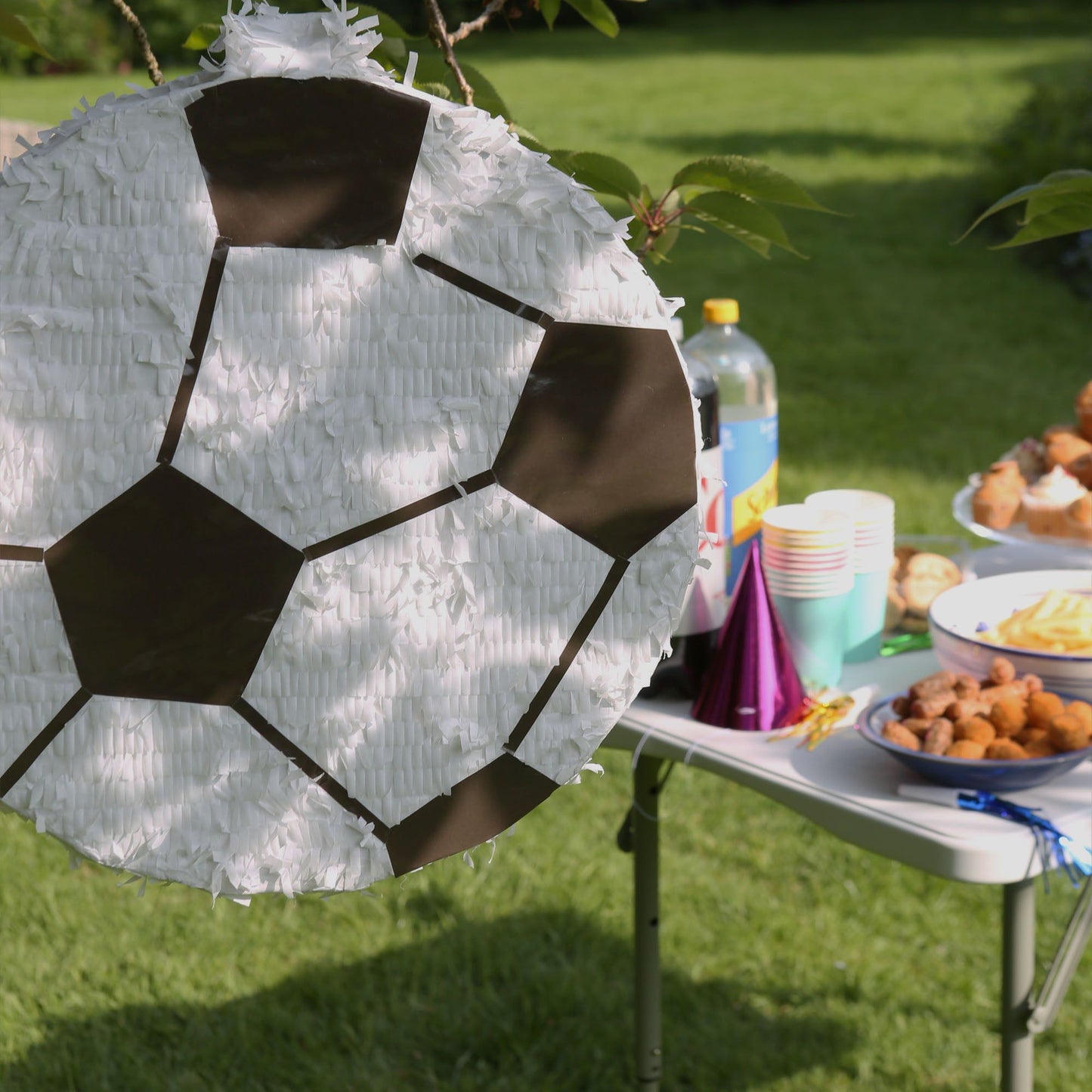 3pc Large Football Pinata Set with Stick & Blindfold