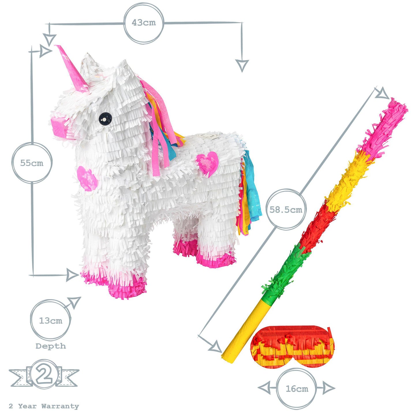 Large Unicorn Pinata Party Set