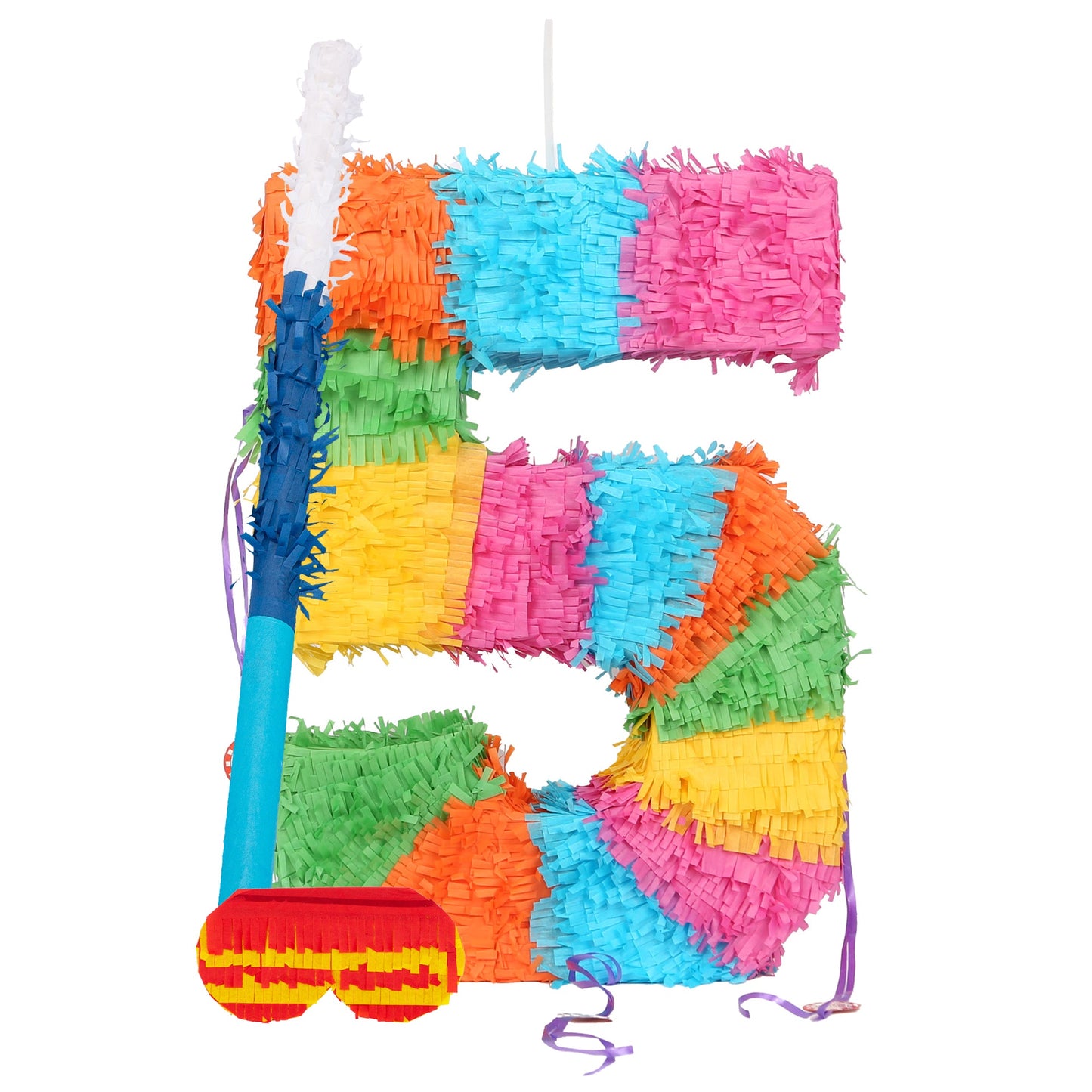 Large Number 5 Pinata Party Set