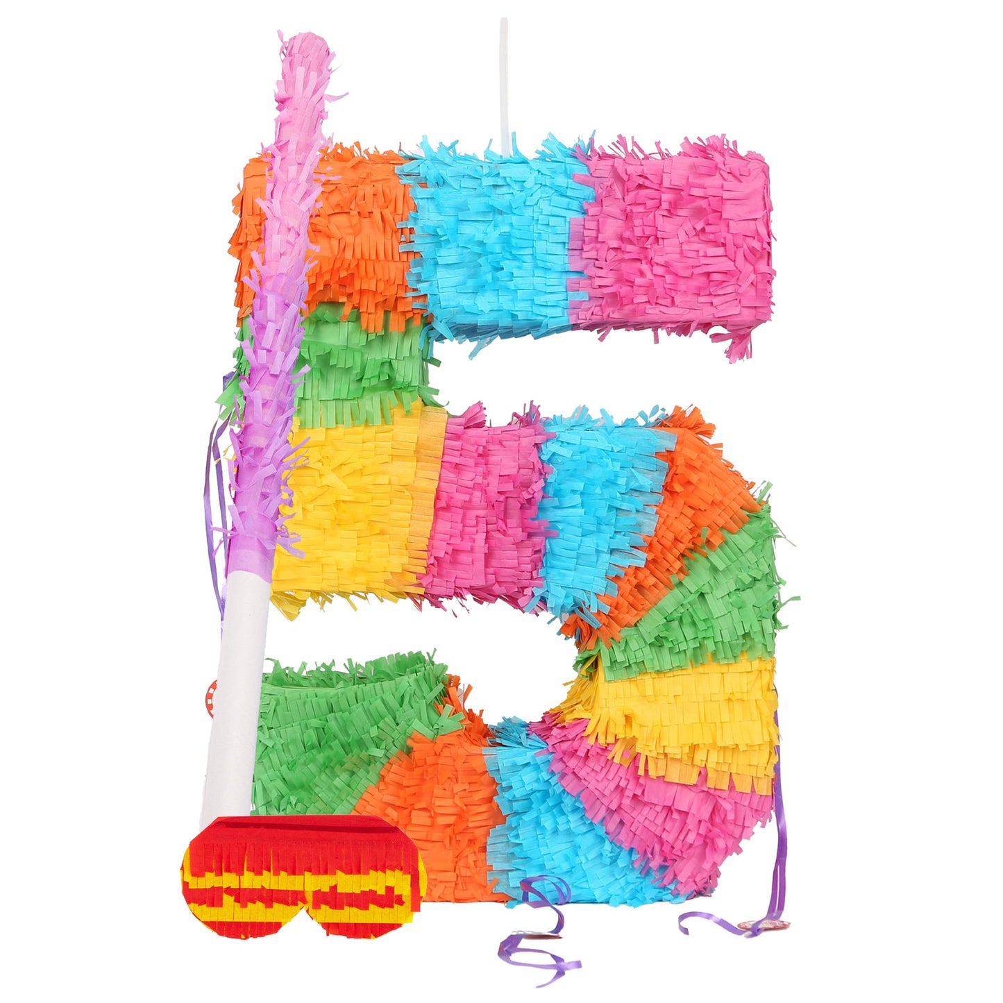 Large Number 5 Pinata Party Set