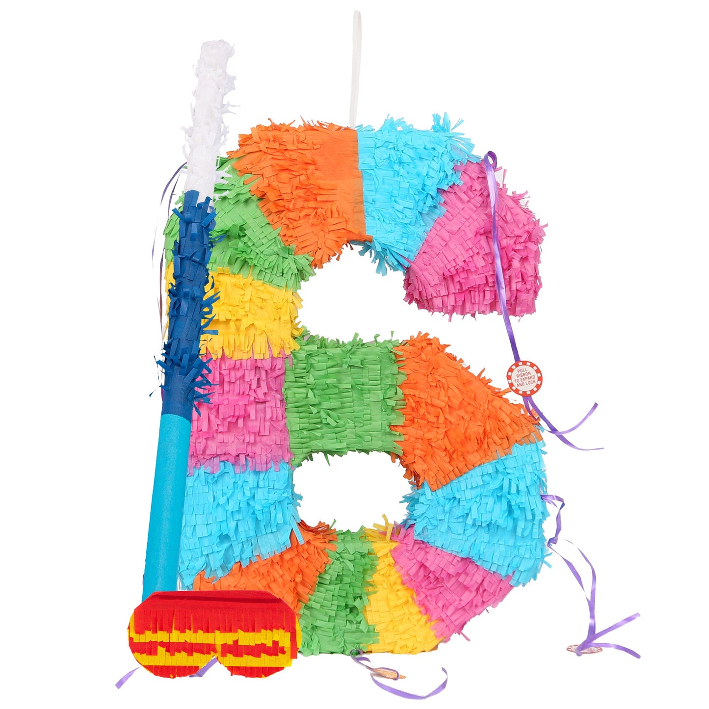 Large Number 6 Pinata Party Set