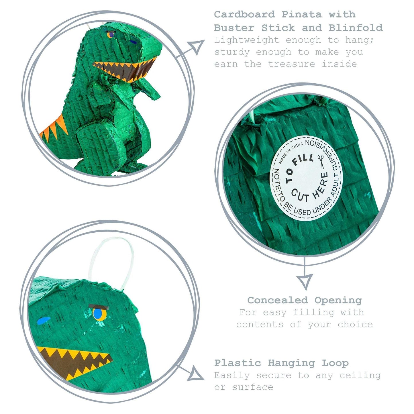Jumbo Dinosaur Pinata Party Set