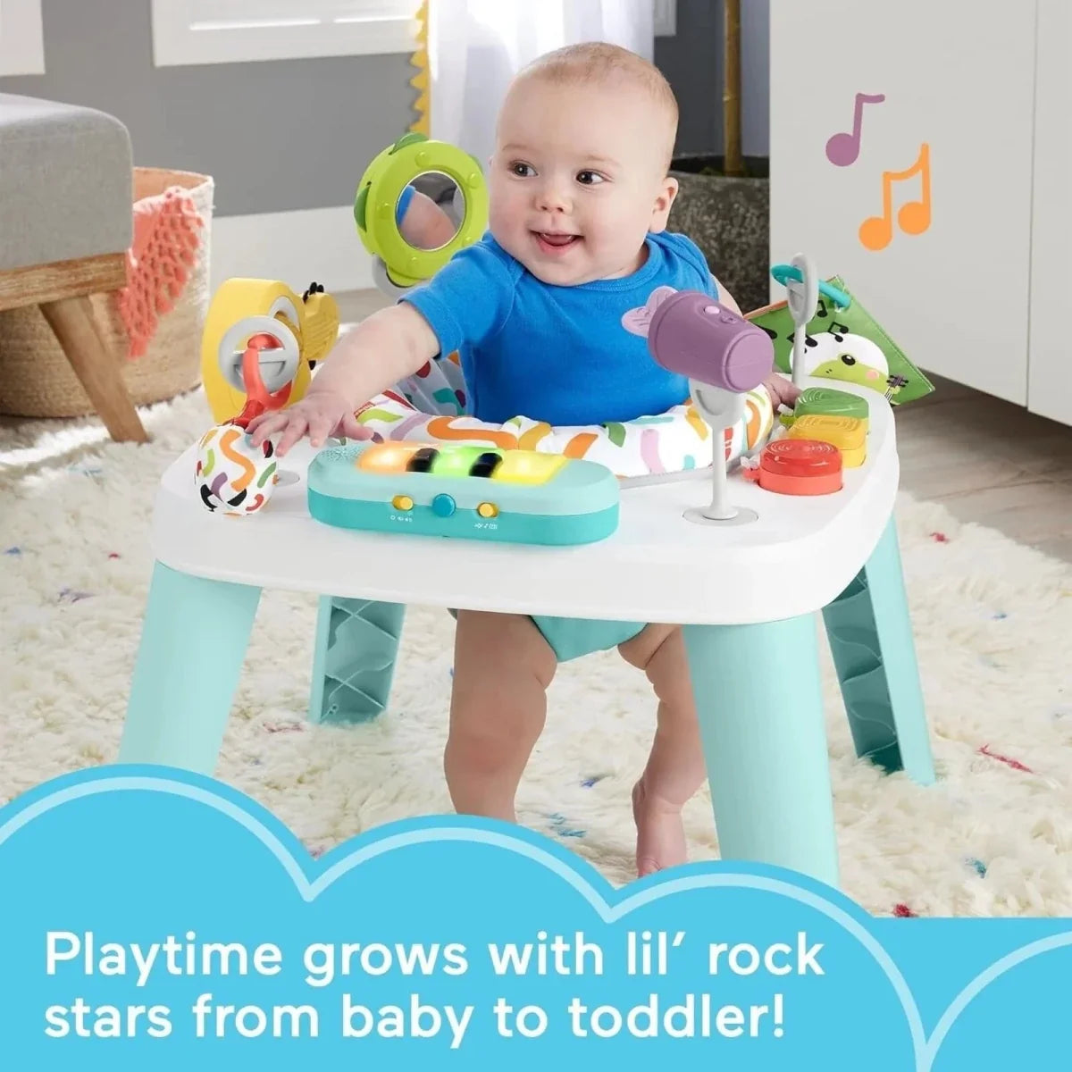 Fisher-Price 3-in-1 Hit Wonder Baby Activity Centre & Toddler Play Table