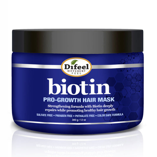 Difeel Biotin Pro-Growth Hair Mask for Hair Growth & Strength, All Hair Types, 12oz