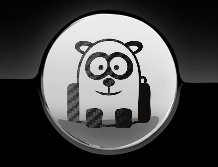 Funny Cartoon Panda Fuel Cap Cover Car Sticker