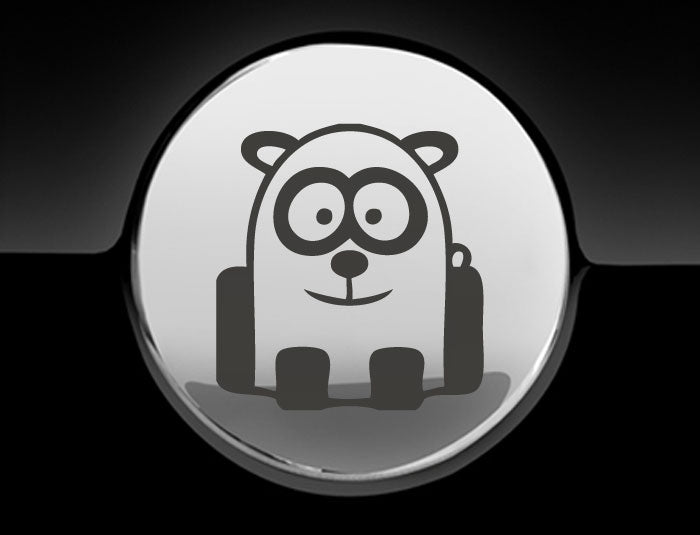 Funny Cartoon Panda Fuel Cap Cover Car Sticker