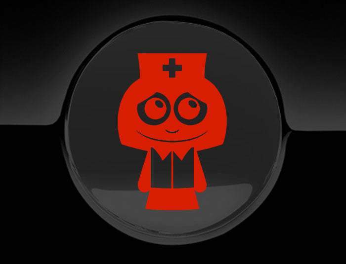 Adorable Nurse Fuel Cap Car Sticker