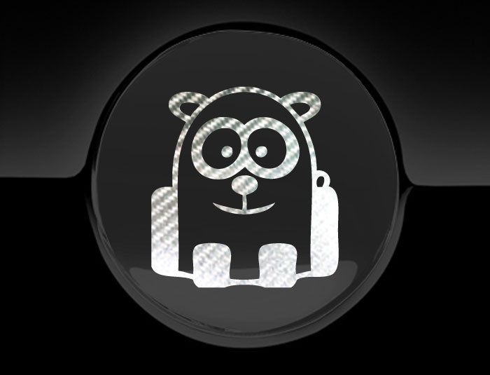 Funny Cartoon Panda Fuel Cap Cover Car Sticker