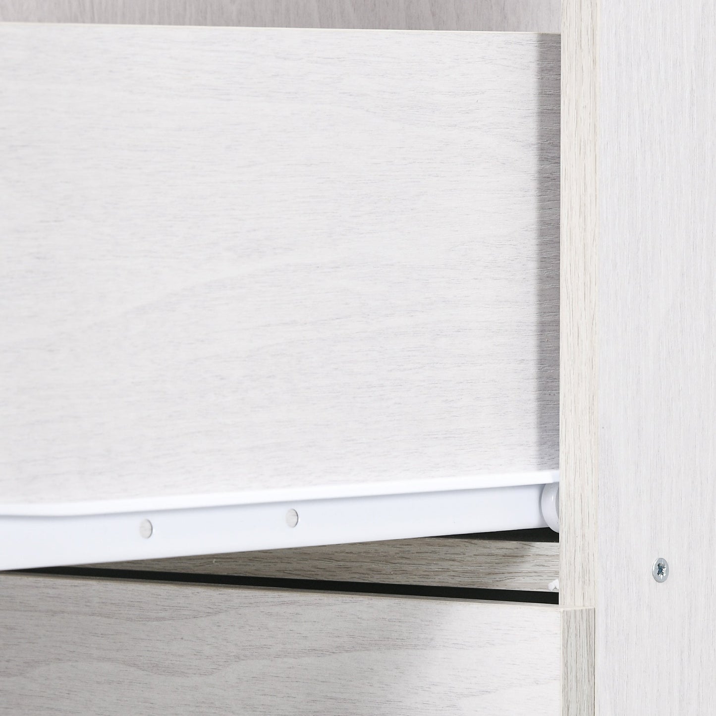 HOMCOM 4 Drawer File Cabinet Locking Filing Cabinet, Black Wood Effect
