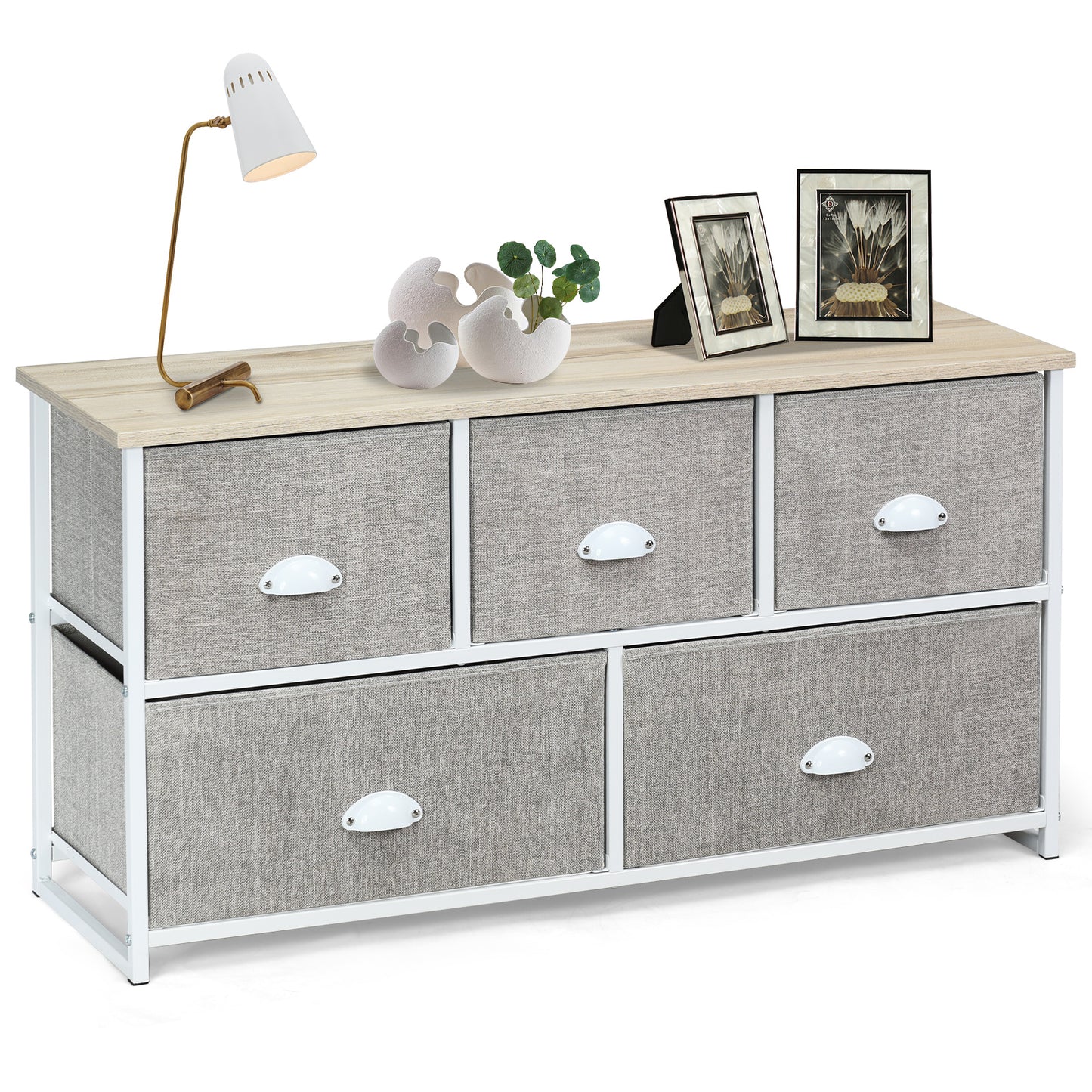 Fabric Drawer Cabinet for Wardrobe, Bedroom, Living Room-Black