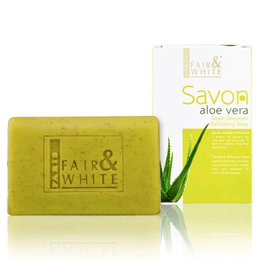 Fair & White Aloe Vera Exfoliating Soap 7oz For Soft Skin