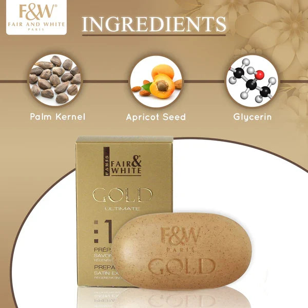 Fair & White Gold Exfoliating Argan Soap