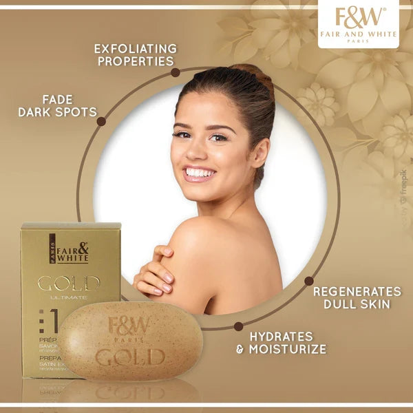 Fair & White Gold Exfoliating Argan Soap