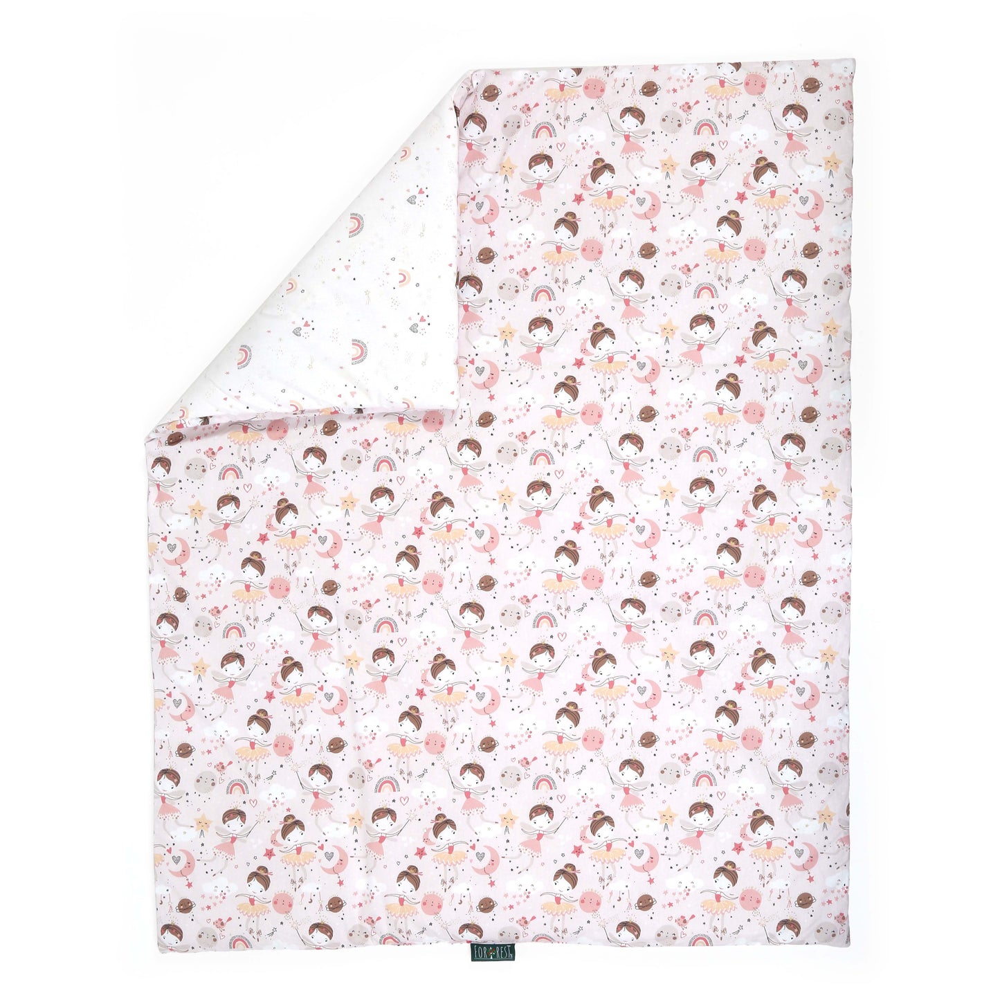 FORREST 3 Piece Reversible Cot Bed Set – Organic Cotton Baby Bedding - Fairy