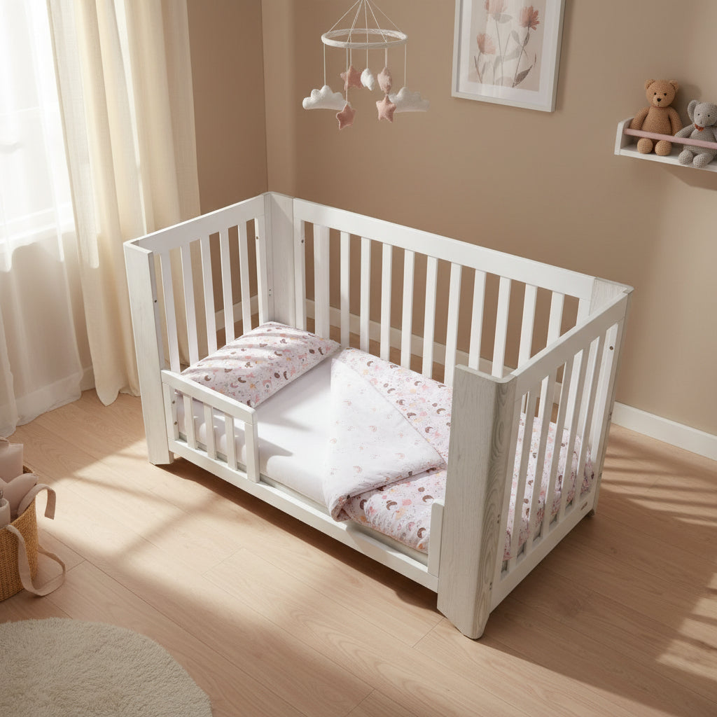 FORREST 3 Piece Reversible Cot Bed Set – Organic Cotton Baby Bedding - Fairy