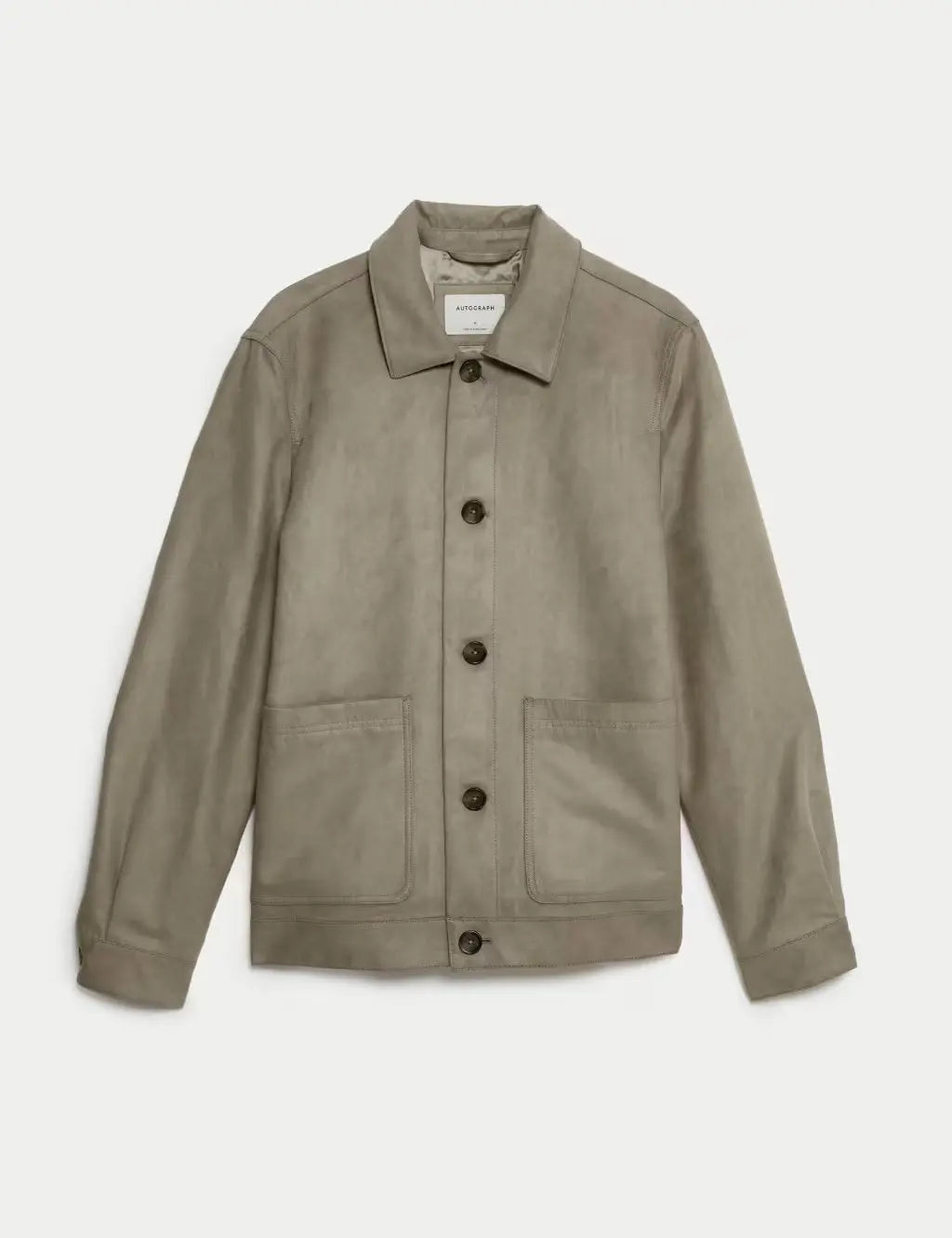 Faux Suede Harrington Jacket