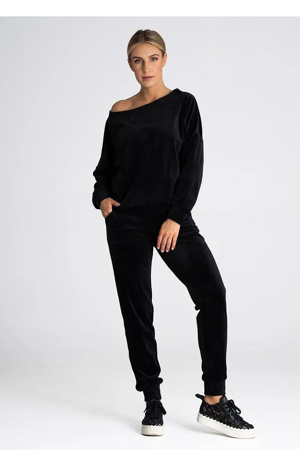 Figl boat neckline oversized blouse