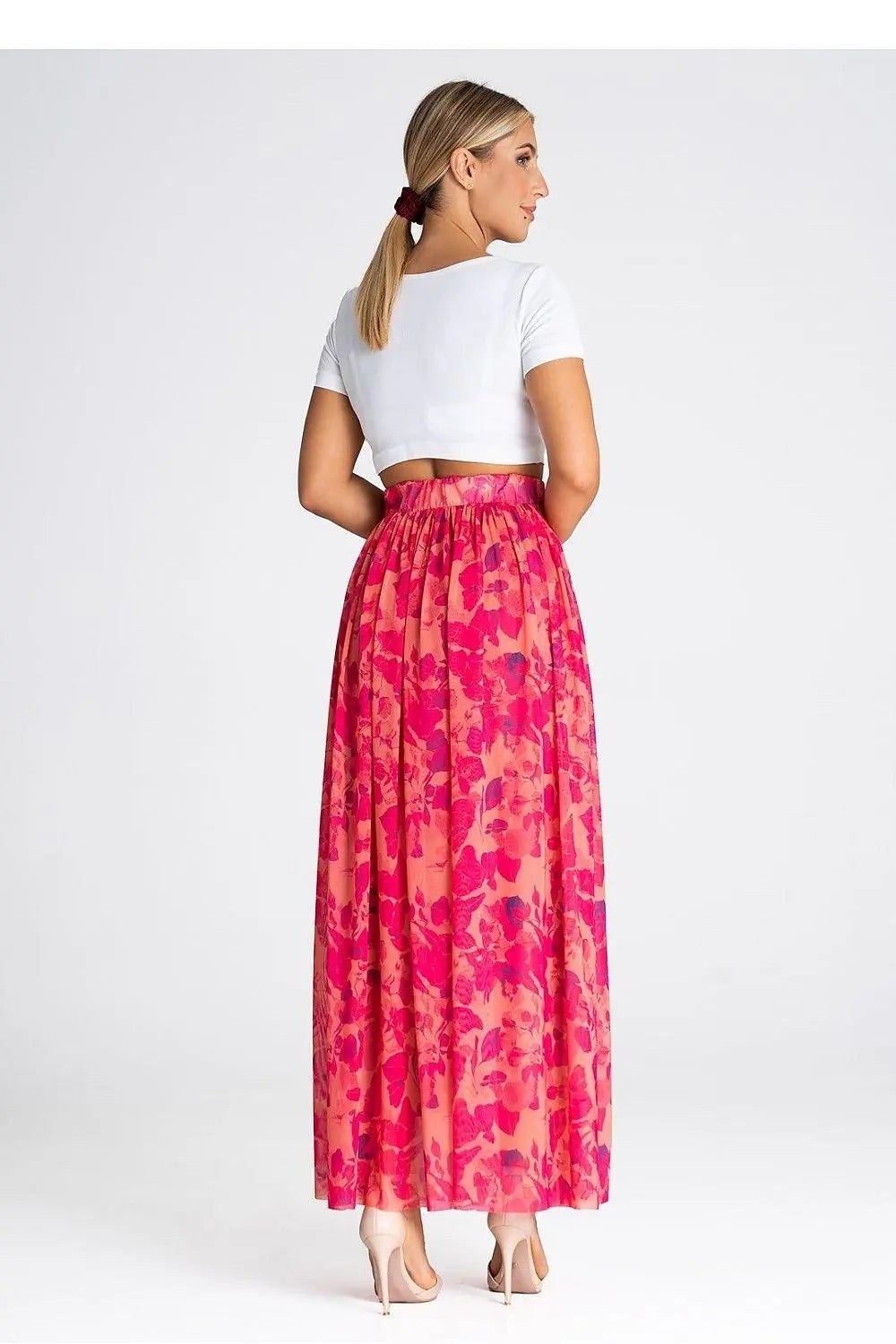 Figl elegant long mesh skirt