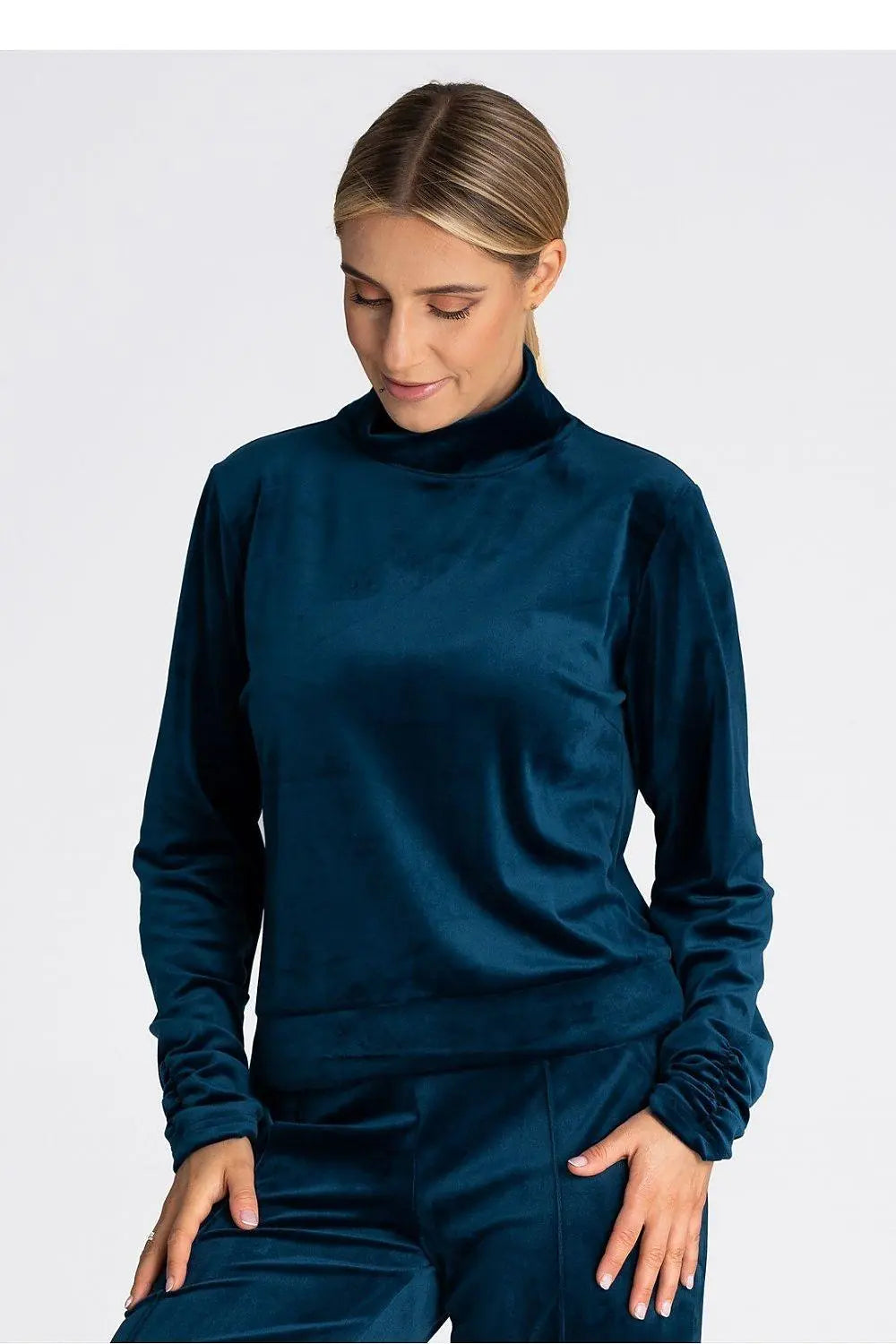 Figl long turtleneck and long sleeves blouse