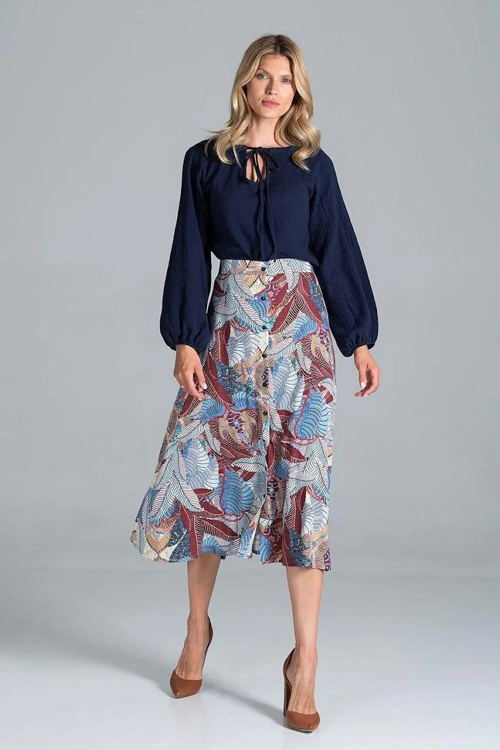 Figl trapeze midi skirt