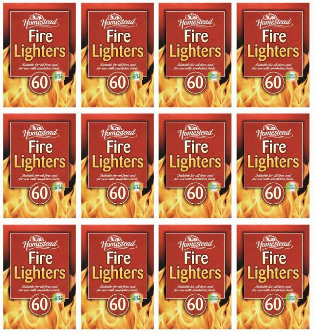 12 x Homestead Firelighetrs 60  Pk