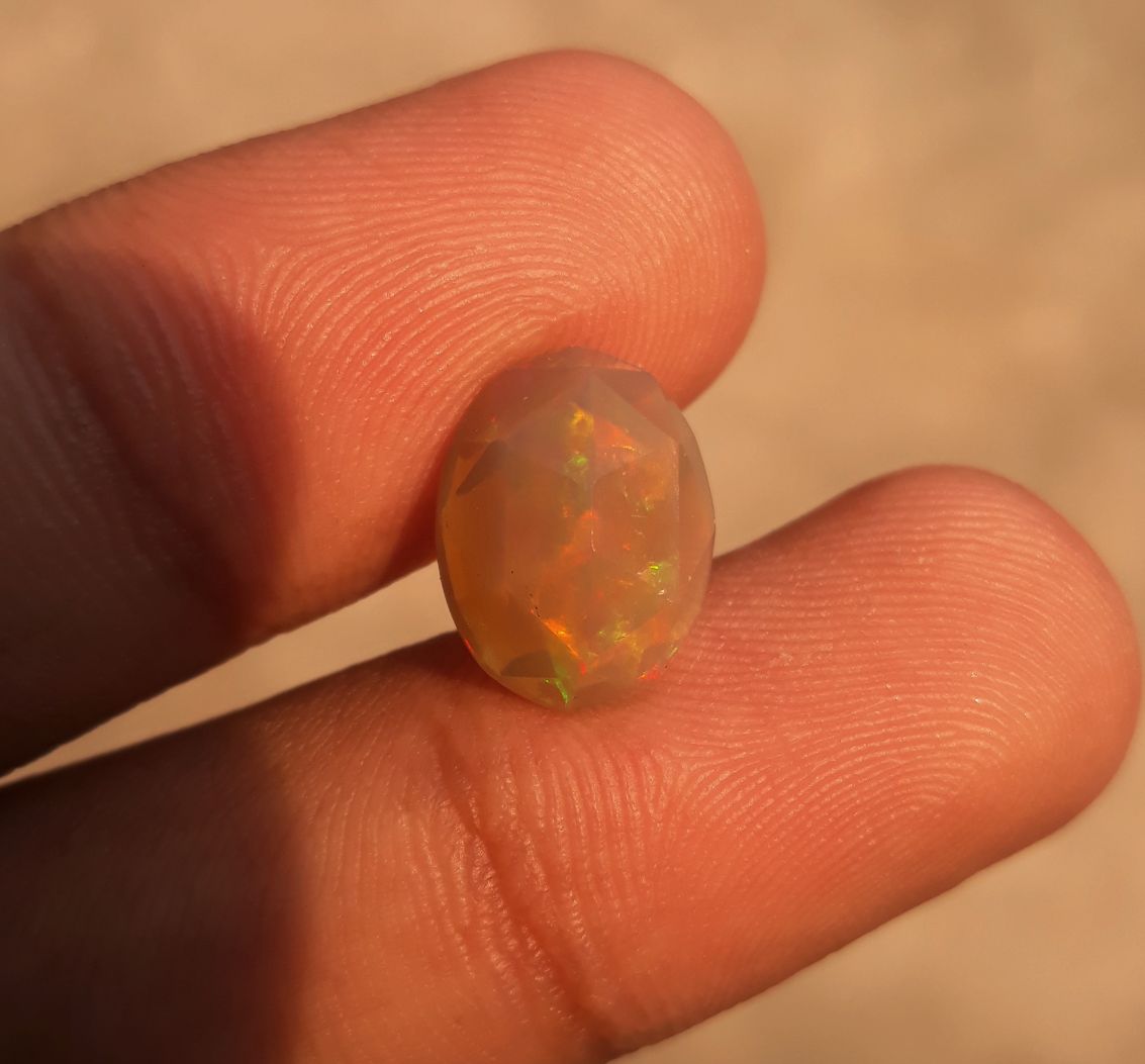 3.3ct Opal for Sale - Grey Fire Opal - Welo Opal - White Opal - October Birthstone -14x10mm