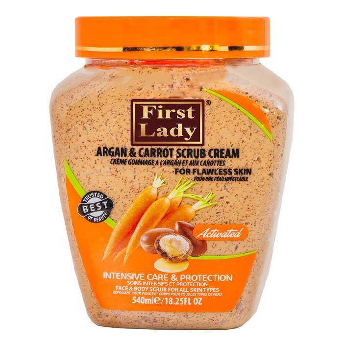 First Lady Clarifying Exfoliating Scrub Cream: Deep Cleansing & Brightening for Face & Body - 540ml/18.26 oz
