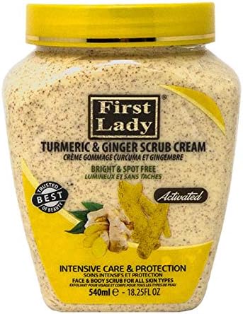 First Lady Clarifying Exfoliating Scrub Cream: Deep Cleansing & Brightening for Face & Body - 540ml/18.26 oz