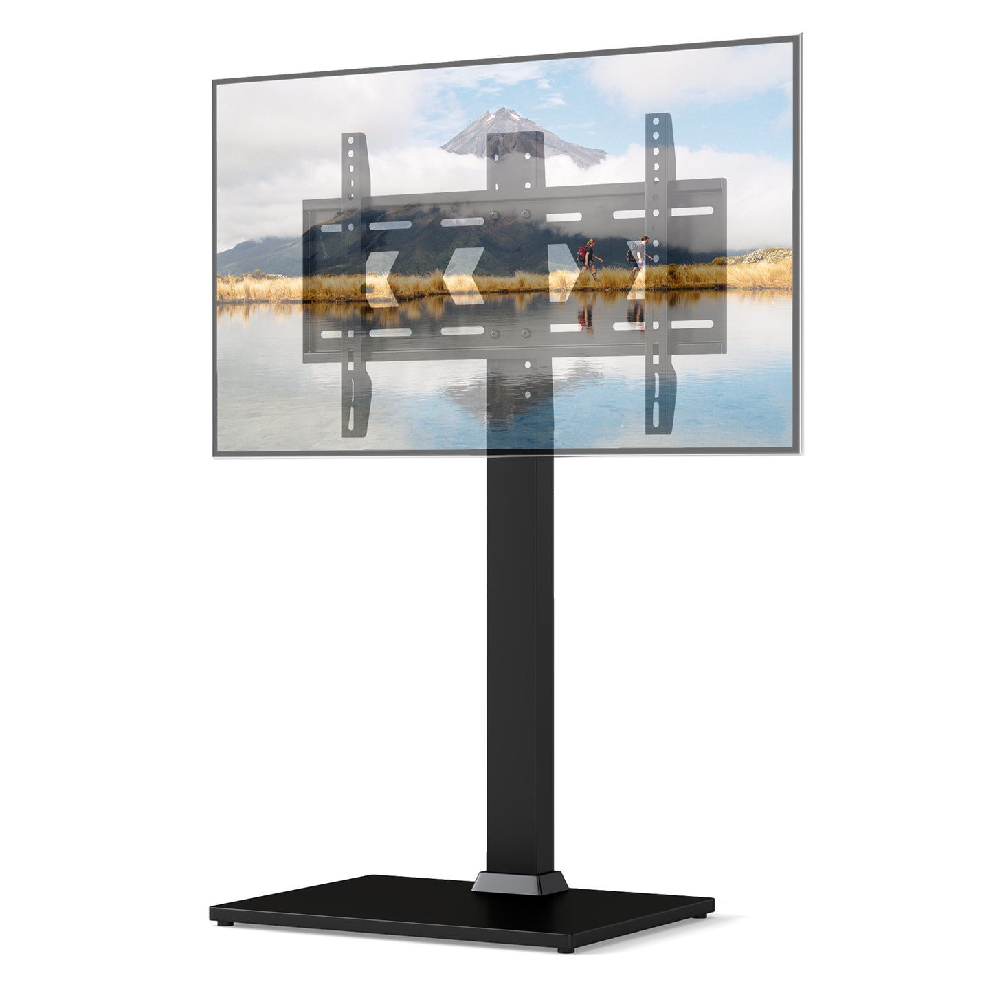 Height Adjustable Floor TV Stand with AV Shelf for 32-70 Inch TVs