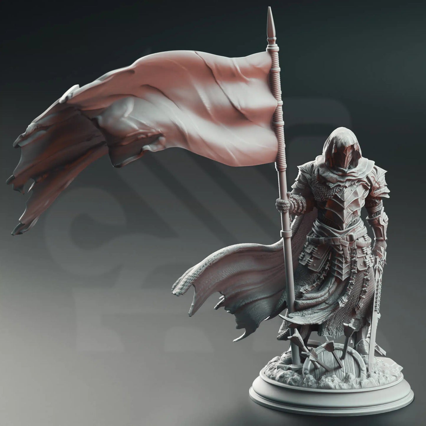 Florian the Fallen – Deserter Knight - 3D Printed Fighter Character Miniature