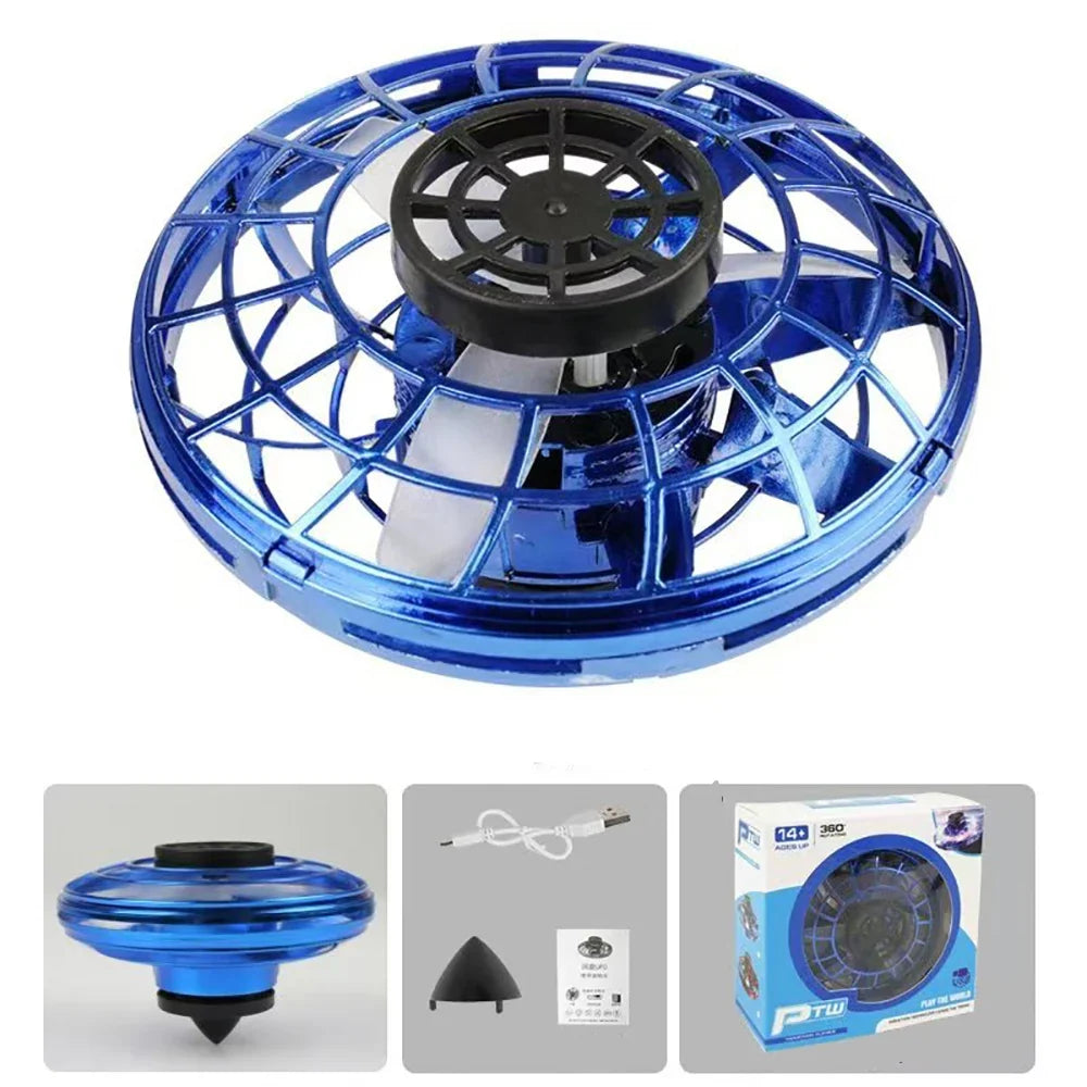 Flying Spinner UFO Mini Drone - Magic Boomerang Levitation Toy with LED Lights, Light-Up Hover Ball for Kids & Adults