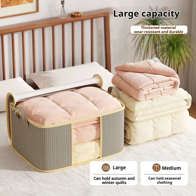 Foldable Dustproof Closet Storage Bag - Visible Organiser for Clothes, Quilts & Bedding