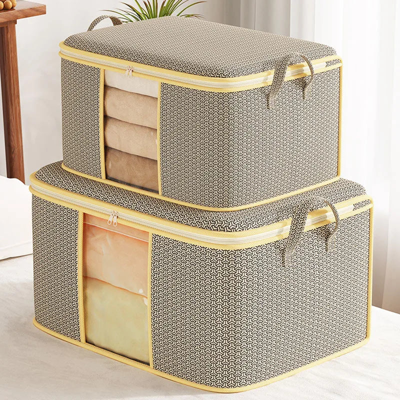 Foldable Dustproof Closet Storage Bag - Visible Organiser for Clothes, Quilts & Bedding