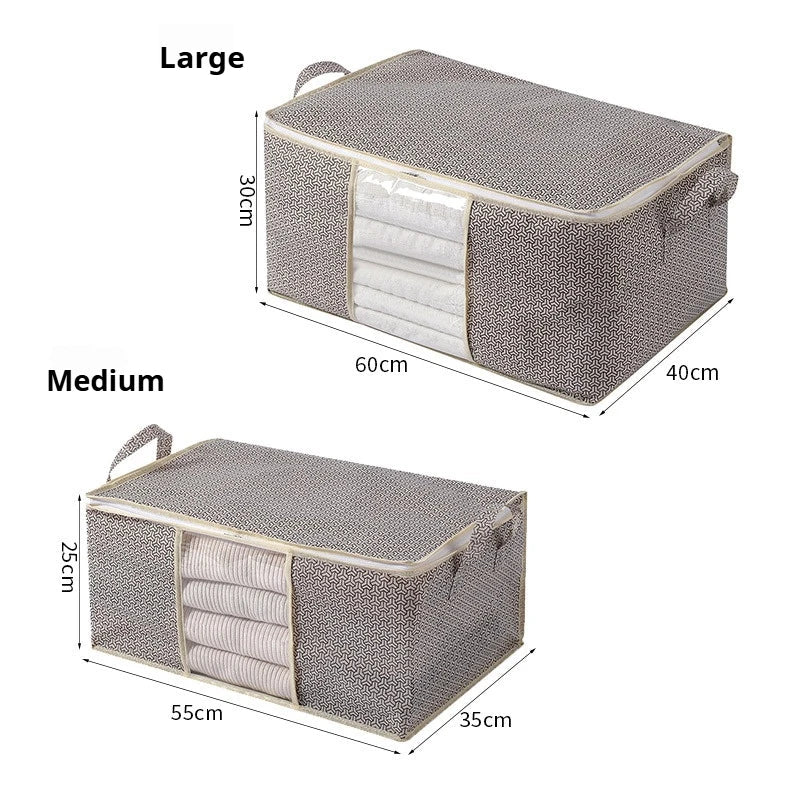 Foldable Dustproof Closet Storage Bag - Visible Organiser for Clothes, Quilts & Bedding
