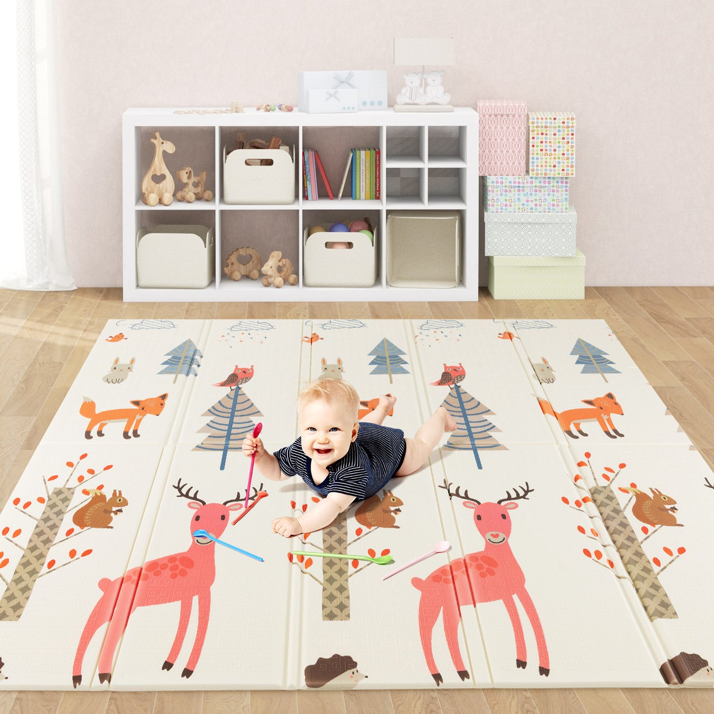 200 x 180 cm Extra Large Baby Floor Mat with Carry Bag-A