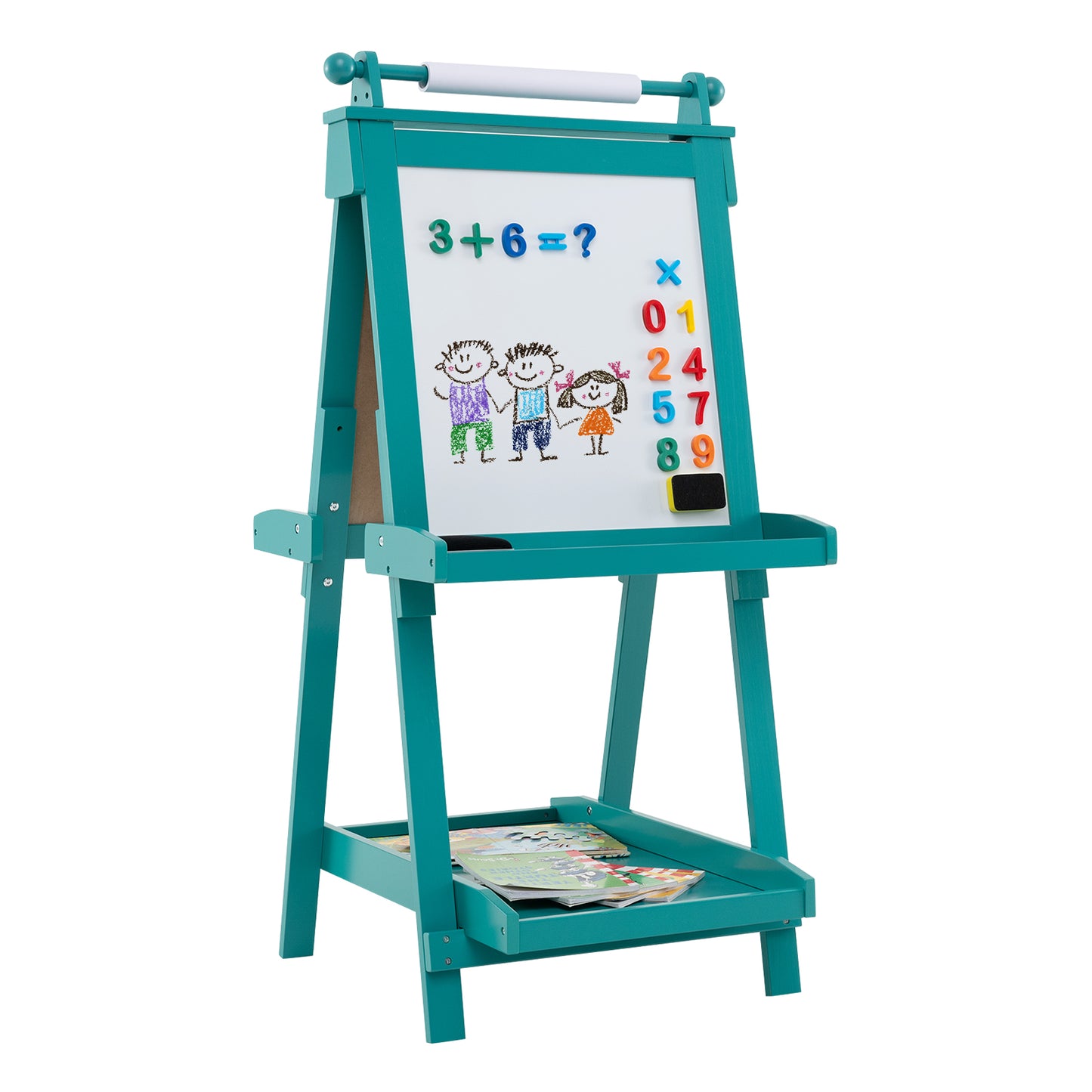 3-in-1 Double-sided Art Easel Foldable Easel for Kids-White