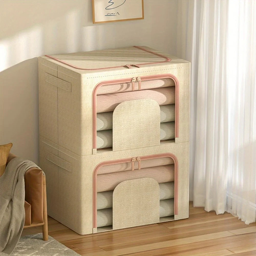 Folding Storage Box Organiser Large Capacity Clothing & Quilt Boxes Organisation