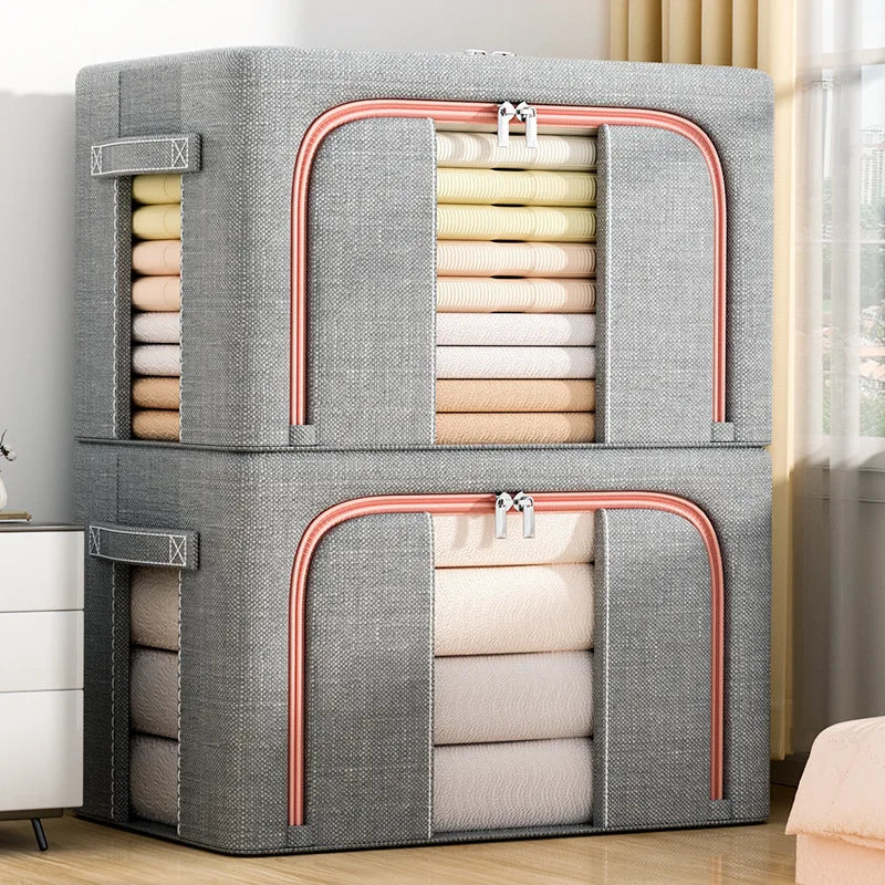 Folding Storage Box Organiser Large Capacity Clothing & Quilt Boxes Organisation