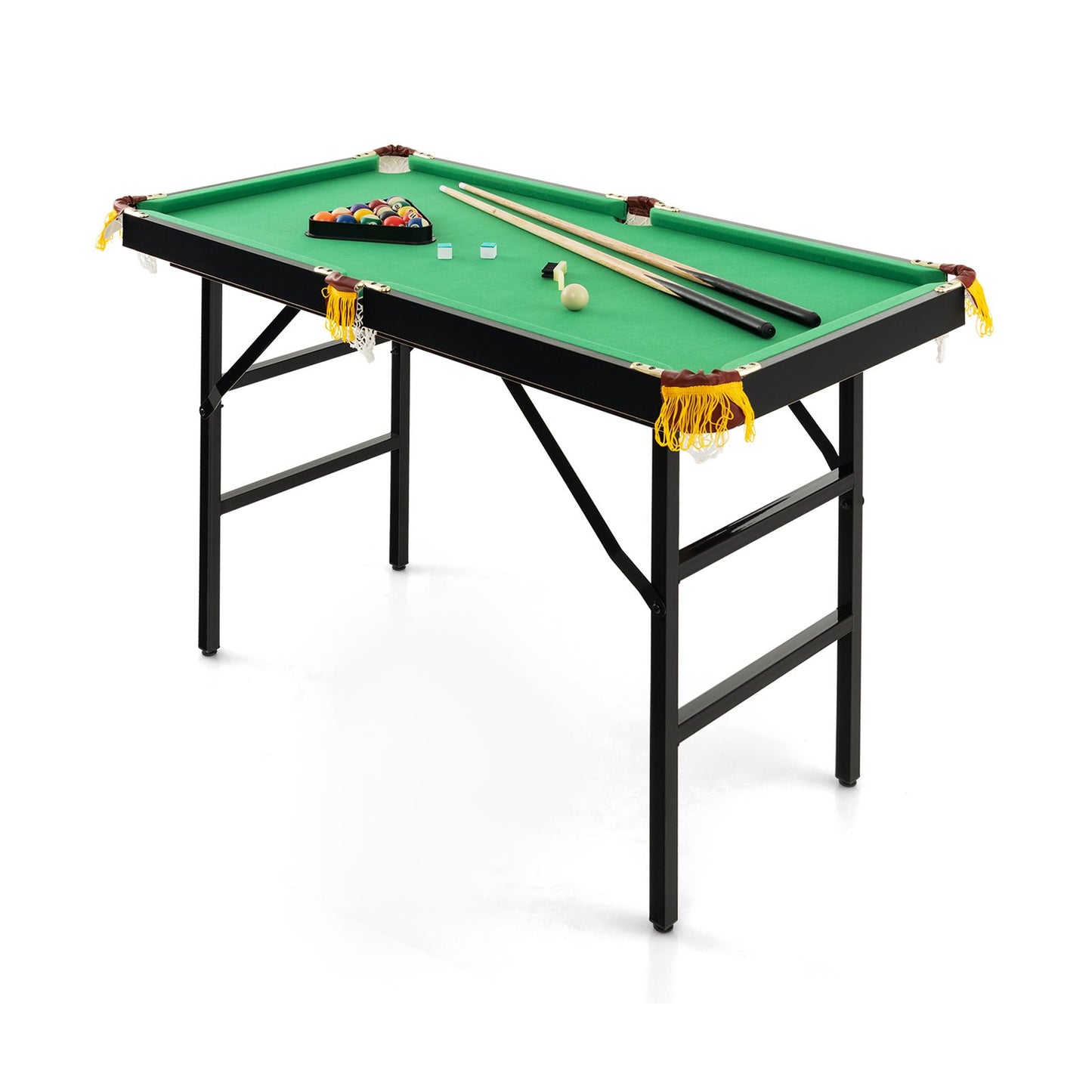 Folding Billiards Table with Accessory Set for Whole Family-Blue
