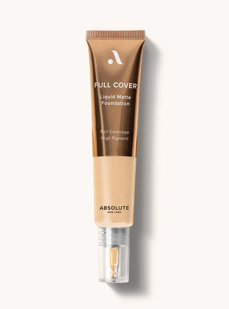 Absolute New York Full Cover Liquid Matte Foundation - Long-Lasting Flawless Coverage for All Skin Types - 30 ml / 1.01 oz
