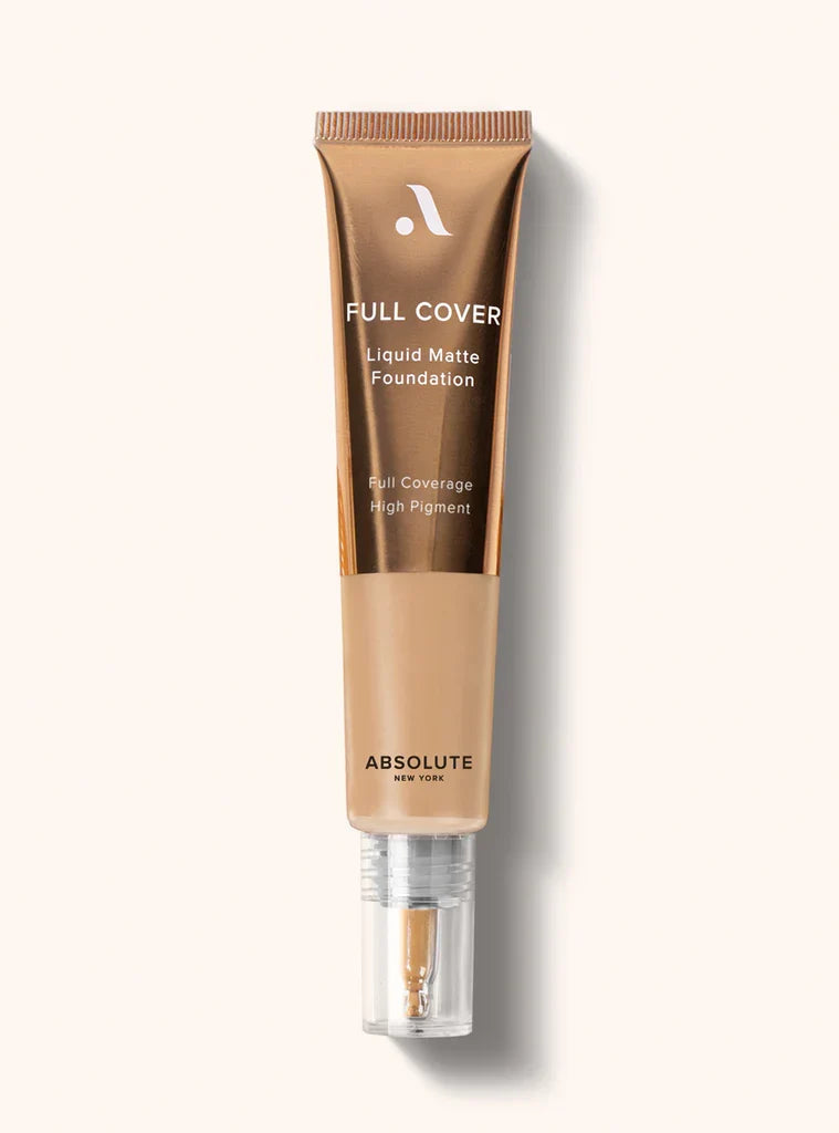 Absolute New York Full Cover Liquid Matte Foundation - Long-Lasting Flawless Coverage for All Skin Types - 30 ml / 1.01 oz