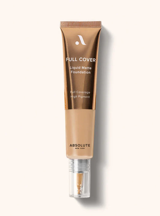 Absolute New York Full Cover Liquid Matte Foundation - Long-Lasting Flawless Coverage for All Skin Types - 30 ml / 1.01 oz